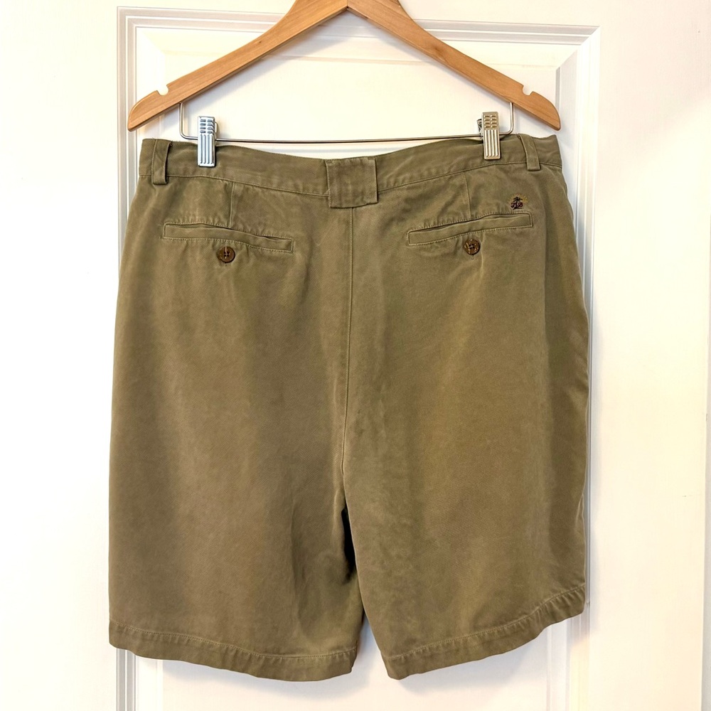 Tommy Bahama Olive Green Flat Front Shorts
